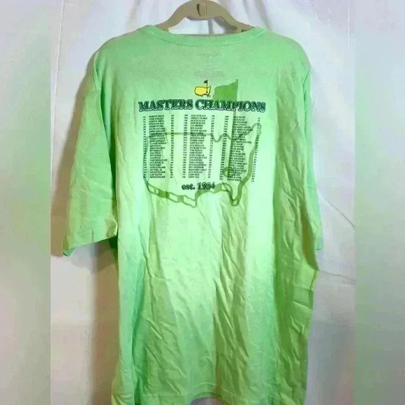 NWT ⛳️⛳️Masters Mint Green 2016 with Champions List on Back T-Shirt (Size XXL) - Picture 9 of 9